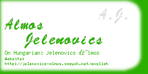 almos jelenovics business card